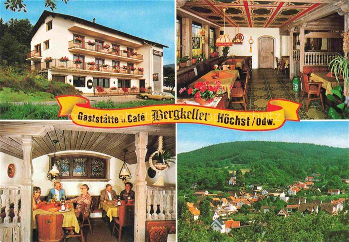 Muemling-Grumbach Odenwald Hoechst Hessen Gaststaette Cafe Bergkeller Gastraeume