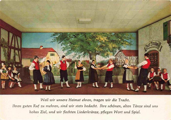 Bad Koenig Odenwald Hessen Hans von der Au Trachtengruppe in der Wandelhalle