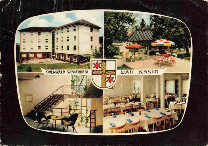 Bad Koenig Odenwald Hessen Odenwald Sanatorium Terrasse Treppe Gastraum