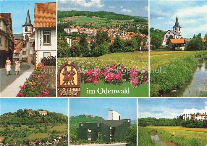Reichelsheim Odenwald Dorfstrasse Panorama Kirche Teilansicherung