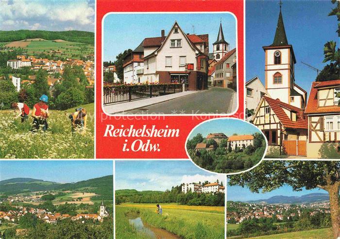 Reichelsheim Odenwald Panorama Dorfmotiv Kirche Schloss