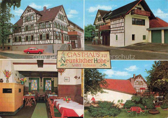Luetzelbach Odenwald Hessen Gasthaus zur Neunkircher Hoehe Gastraum Garten