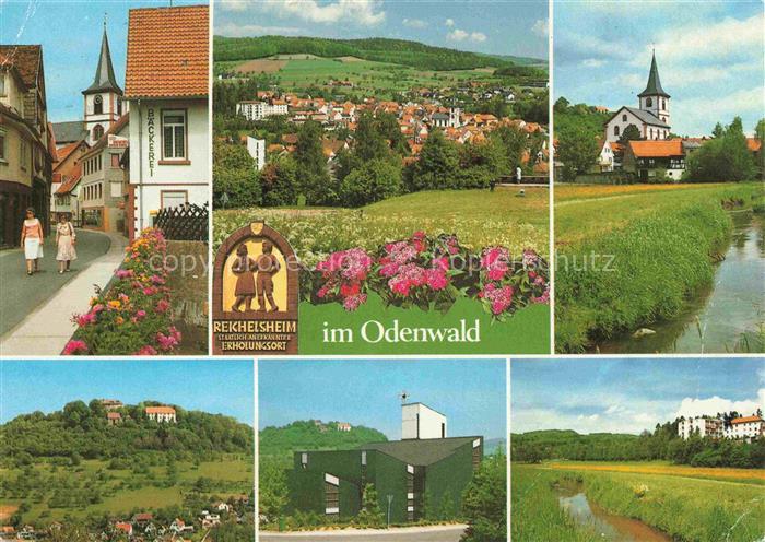 Reichelsheim Odenwald Dorfstrasse Panorama Kirche Teilansichten