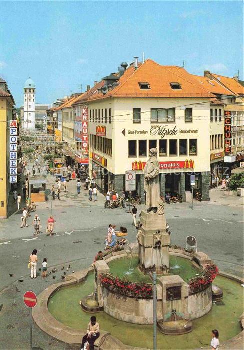 DARMSTADT Hessen Ludwigsplatz mit Bismarck Denkmal