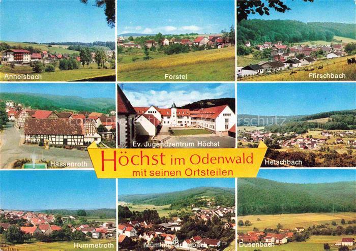 Hoechst Odenwald Hessen mit Annelsbach Forstel Pfirsichbach Hassenroth Ev Jugend