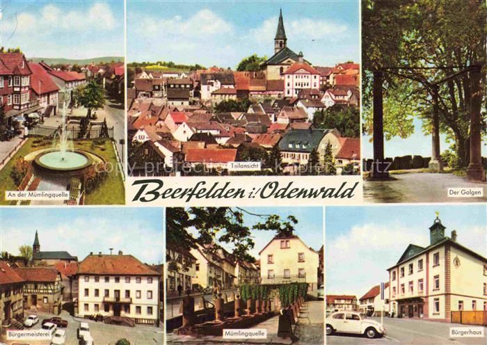 Beerfelden Odenwald Hessen Muemlingquelle Teilansicht Der Galgen Buergermeistere