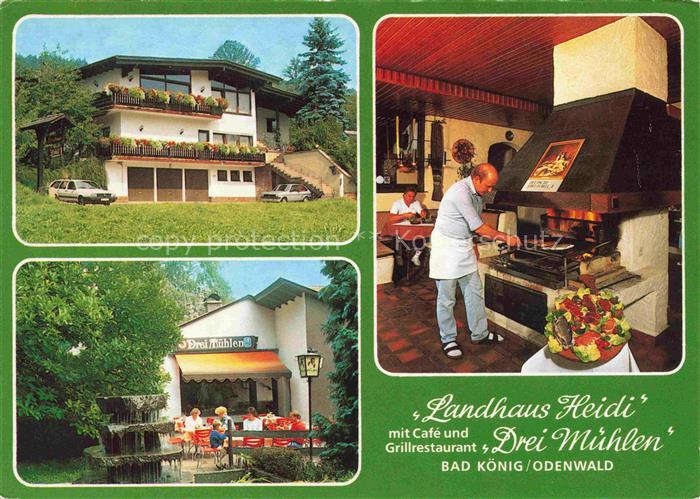 Bad Koenig Odenwald Hessen Landhaus Heidi Cafe Grillrestaurant Terrasse