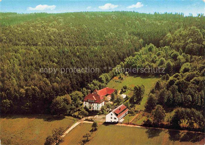 Beerfelden Odenwald Hessen Fliegeraufnahme mit Pension am Walde