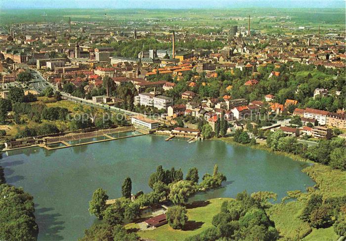 DARMSTADT Hessen Am grossen Woog Fliegeraufnahme