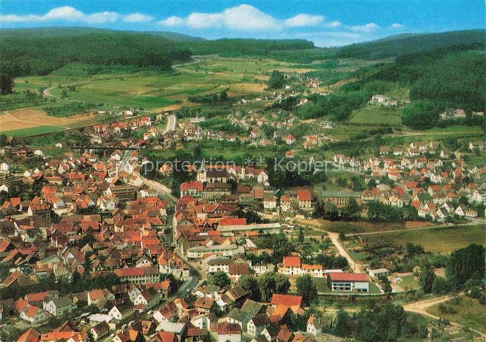 Hoechst Odenwald Hessen Fliegeraufnahme Naturpark Bergstrasse