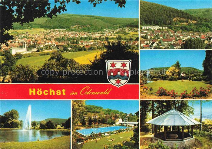 Hoechst Odenwald Hessen Panorama Fontaene Schwimmbad Brunnen