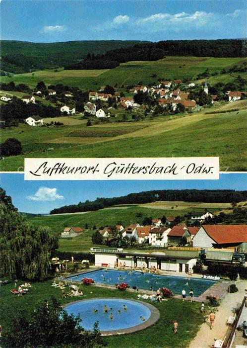 Guettersbach Mossautal Odenwaldkrei Hessen Panorama Schwimmbad