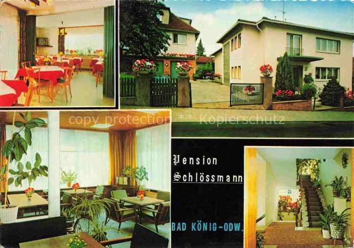 Bad Koenig Odenwald Hessen Pension Schloessmann Gastraeume Treppenaufgang