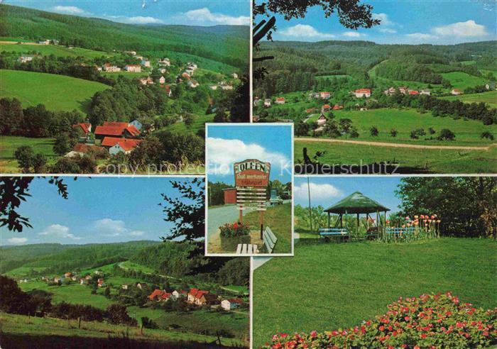 Olfen Odenwald Panorama Ortsschild Pavillon