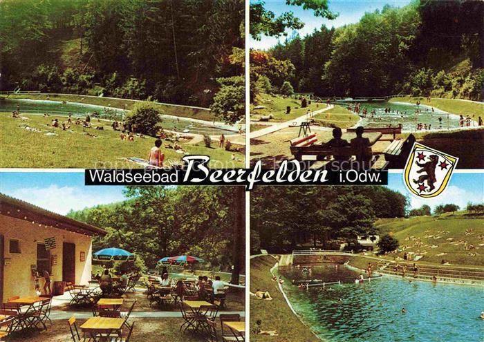 Beerfelden Odenwald Hessen Waldseebad Terrasse Teilansichten
