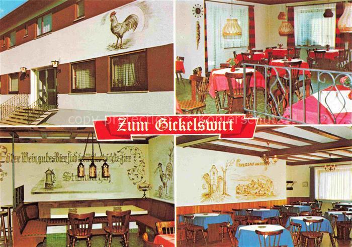 Wersau Brensbach Odenwald Hessen Gaststaette Zum Gickelswirt Gastrume