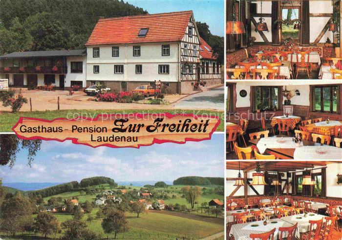 Laudenau Gasthaus Pension Zur Freiheit Gastraeume Panorama