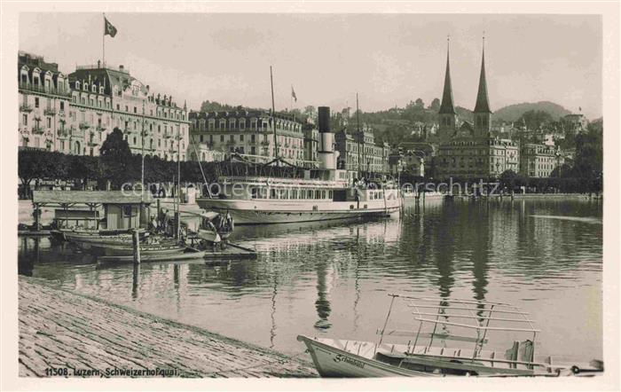 Dampfer Seitenrad Luzern Schweiterhofquai