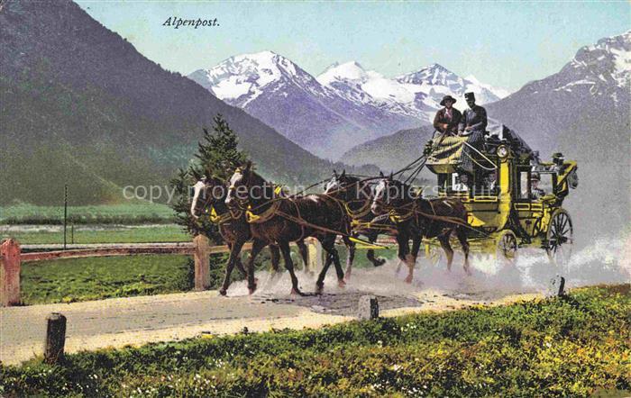 Postkutsche Alpen Engadin