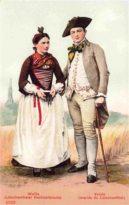 Trachten Wallis Loetschenthaler Hochzeitsleute