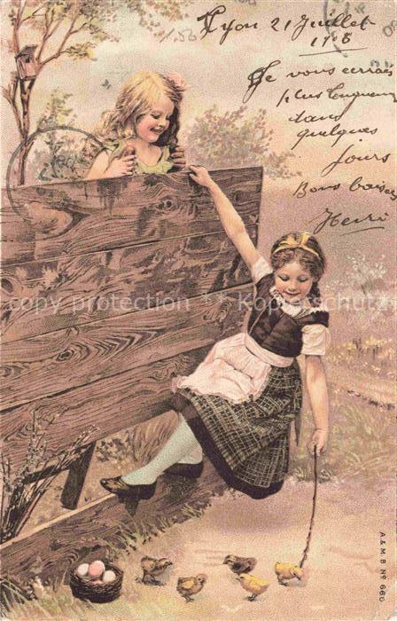 Verlag Meissner und Buch Litho Ostern Easter Paques Pasqua Kueken