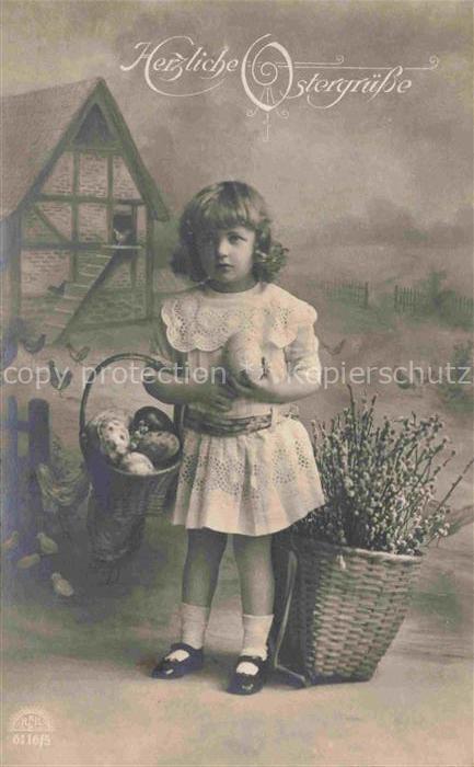 Foto RKL Nr. 6116/5 Ostern Easter Paques Pasqua Maedchen