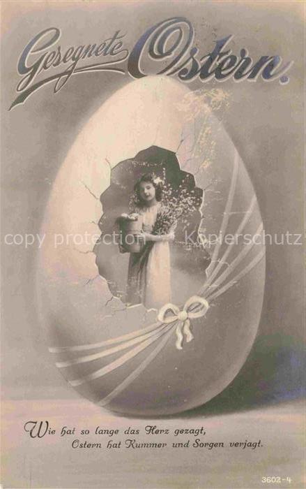 Ostern Easter Paques Pasqua-- Maedchen Ei