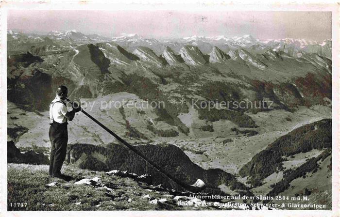 Alphorn Cor des Alpes-- Saentis Glarner Schweiz