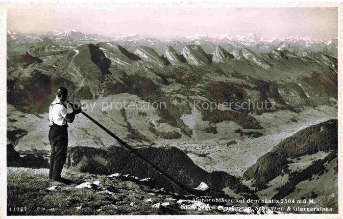 Alphorn Cor des Alpes-- Saentis Glarner Schweiz