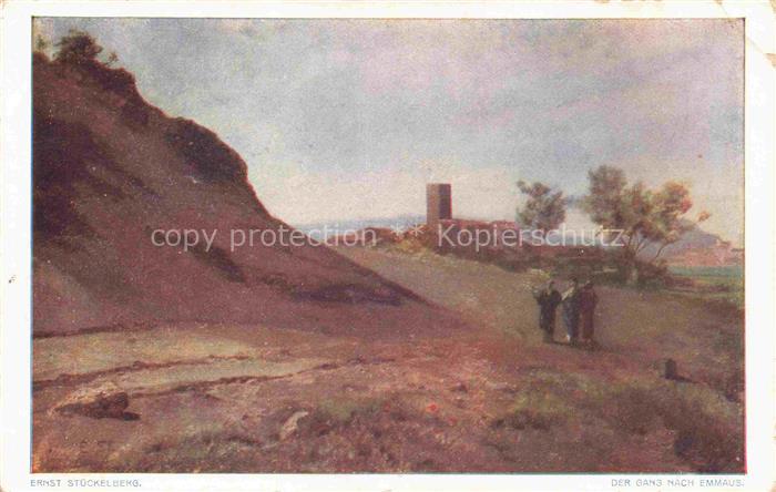 STueCKELBERG Ernst Kuenstlerkarte der Gang nach Emmaus