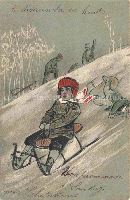 Wintersport Schlitten Kinder