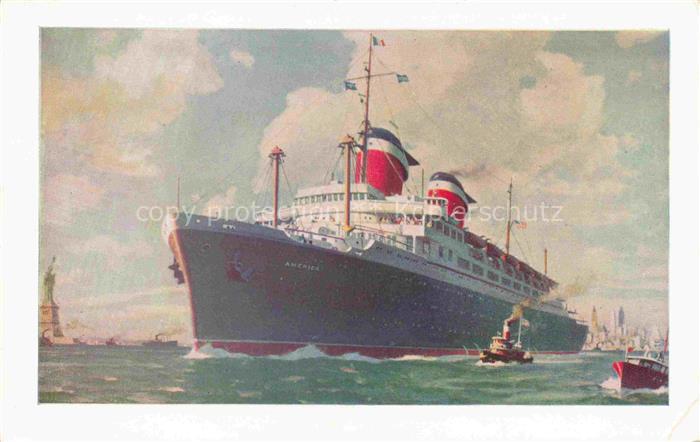 Dampfer Oceanliner Hochseeschiff America