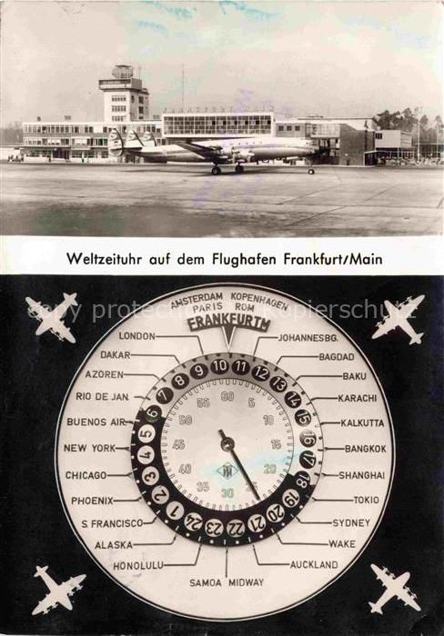 Flughafen Airport Aeroporto Frankfurt am Main Weltzeituhr