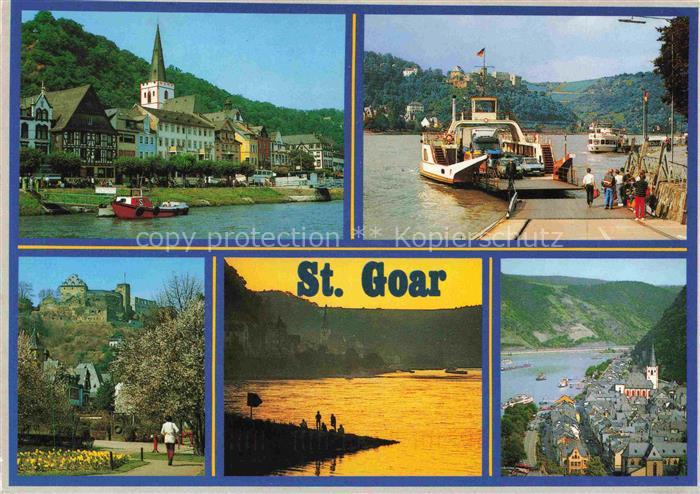 Faehre Ferry Bac Traghetto-- St. Goar Burg Rheinfels Rhein