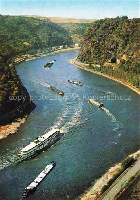 Schiffe Binnenschifffahrt Loreley Felsen Rhein