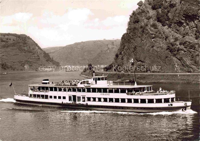 Schiffe Binnenschifffahrt M.S. Koblenz Koeln Duesseldorf Rheindampfer