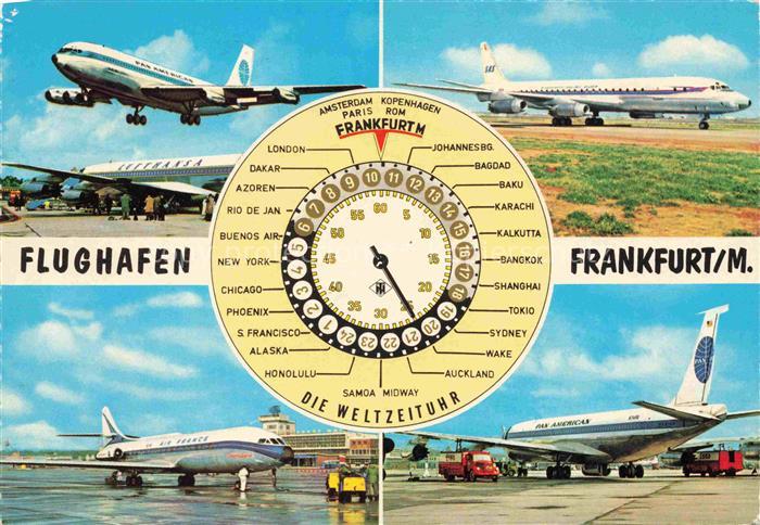 Flughafen Airport Aeroporto Frankfurt am Main Weltzeituhr
