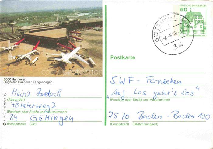 Flughafen Airport Aeroporto Hannover Langenhagen