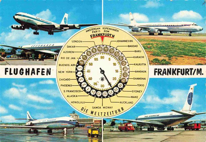 Flughafen Airport Aeroporto Frankfurt Main Weltzeituhr