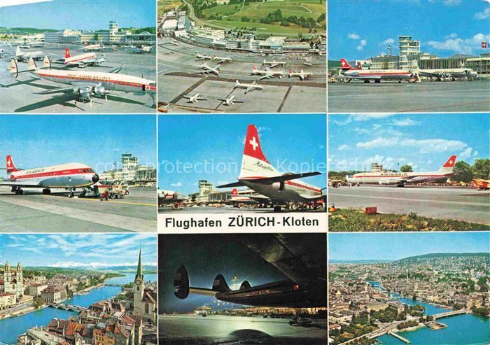 Flughafen Airport Aeroporto Zuerich Kloten Swissair