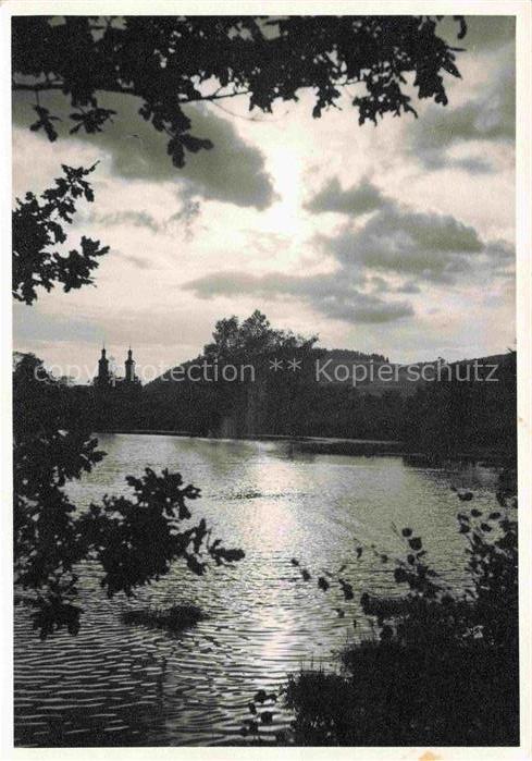 OFFENBURG Offenbourg Uferpartie am See Abendstimmung