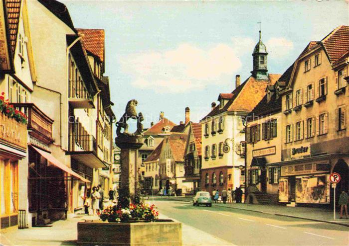 Oberkirch Baden Hauptstrasse Brunnen Stadtzentrum
