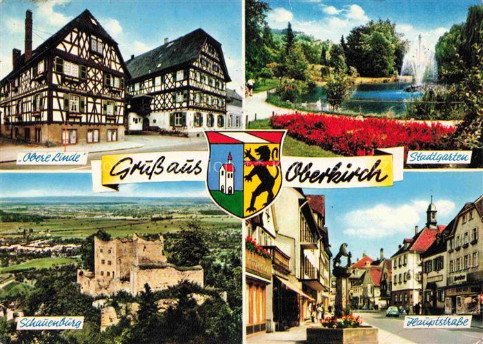 Oberkirch Baden Hotel Obere Linde Fachwerkhaeuser Stadtgarten Burgruine Schauenb