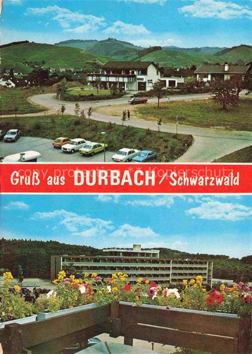 Durbach Schwarzwald Offenburg Panorama mit Café Auf der Alm und Staufenburg-Klin