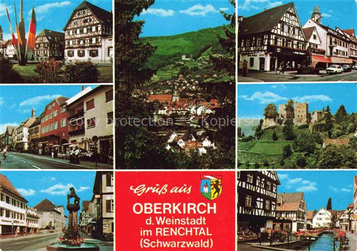 Oberkirch Baden Motive Stadtzentrum Fachwerkhaeuser Brunnen Burgruine Schauenbur