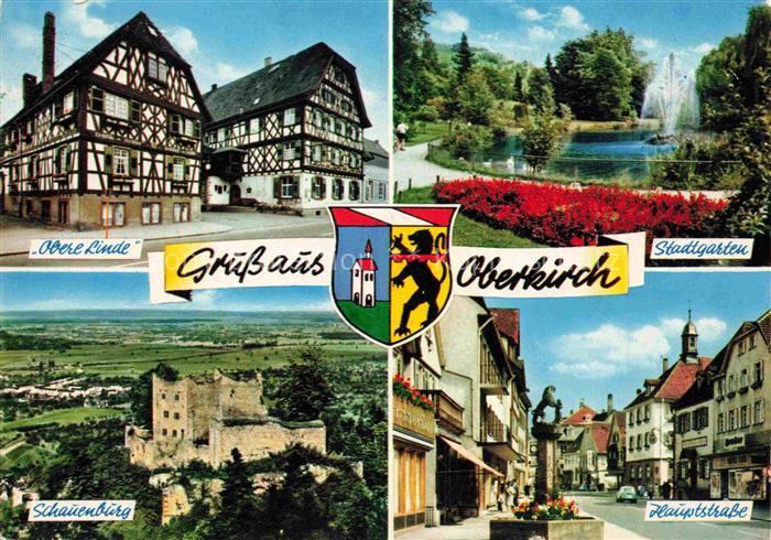 Oberkirch Baden Hotel Obere Linde Fachwerkhaus Burgruine Schauenburg Stadtgarten