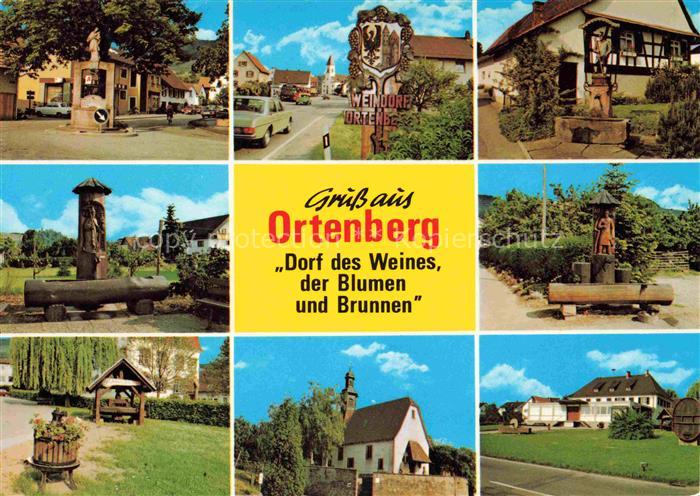 Ortenberg Baden Dorf des Weines der Blumen und der Brunnen im Kinzigtal Schwarzw