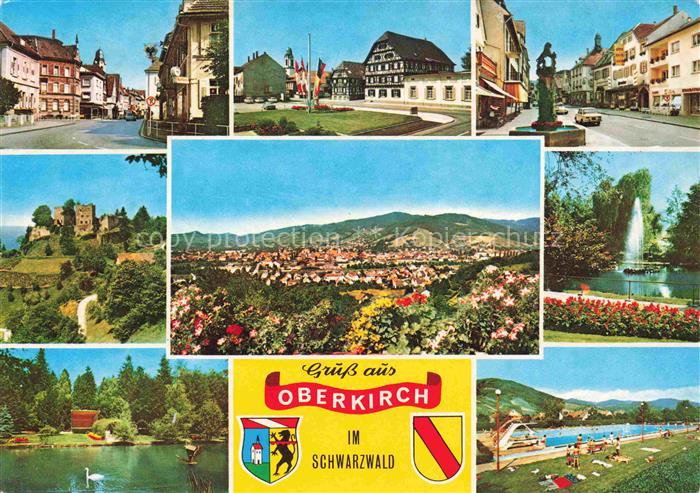 Oberkirch Baden Teilansichten Ortszentrum Schauenburg Freibad Stadtgarten