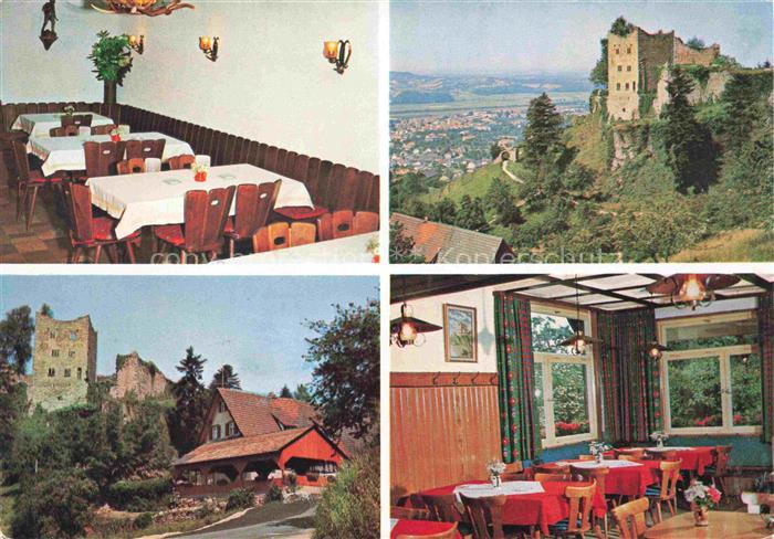 Oberkirch Baden Schlosswirtschaft Schauenburg Gastraum Burgruine