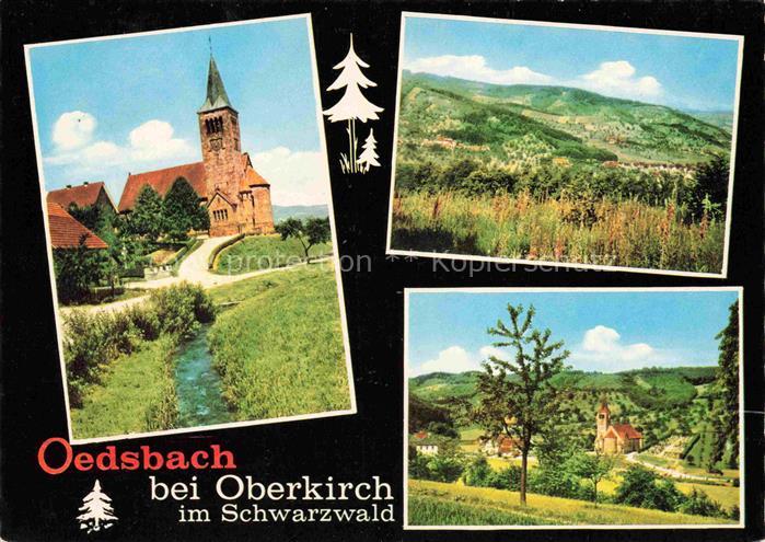 Oedsbach Oberkirch Baden BW Kirche Landschaftspanorama